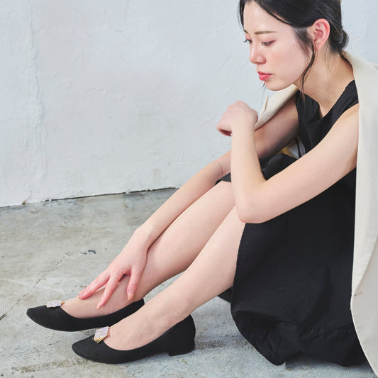 【NEW】flat pumps BLACK